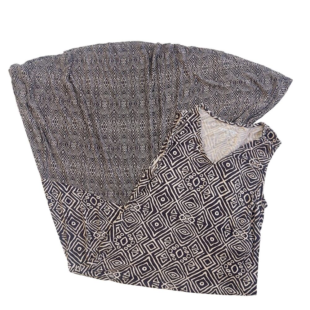 Soft Surroundings Medium Brown Aztec Sleeveless Maxi Dress